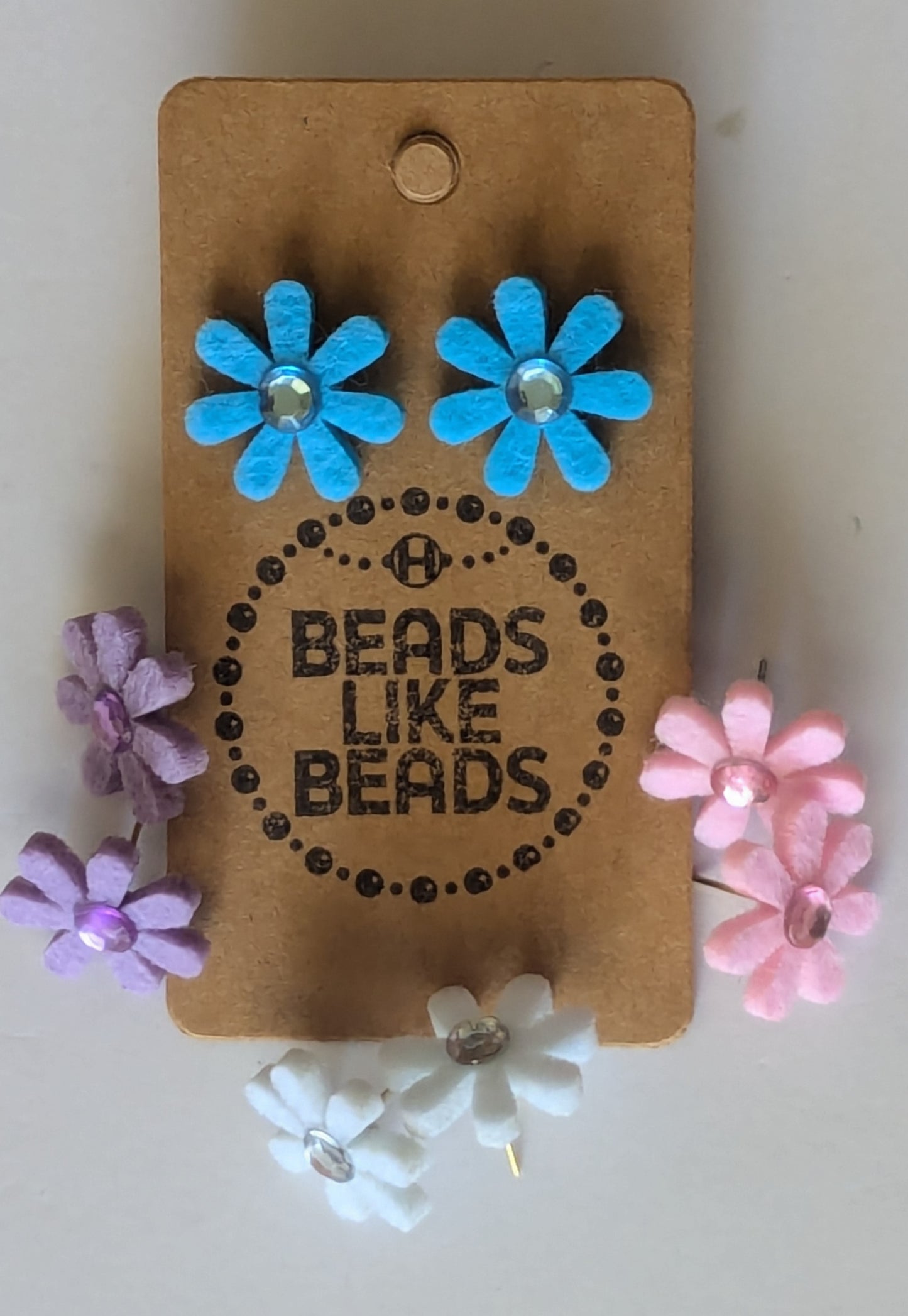 Small Felt Flower Studs