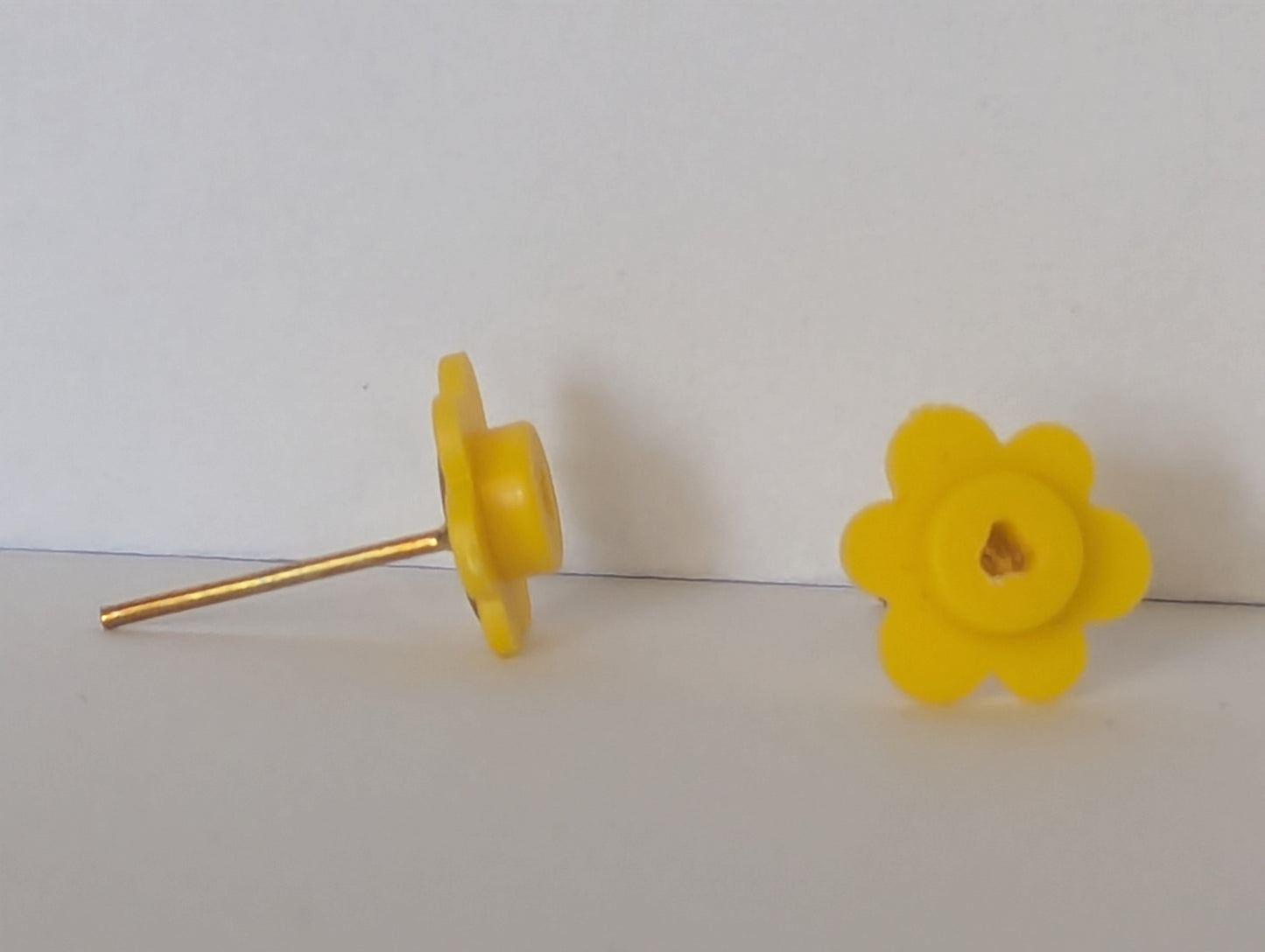 Yellow Flower Building Block Earrings